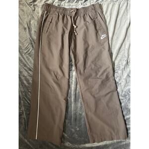 Nike Sweat Pants Vintage Brown and Tan Embroidered Youth Size Large
